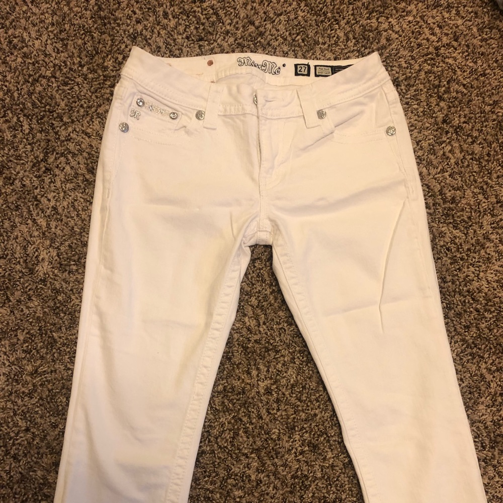 Size 27 Miss Me White Jeans